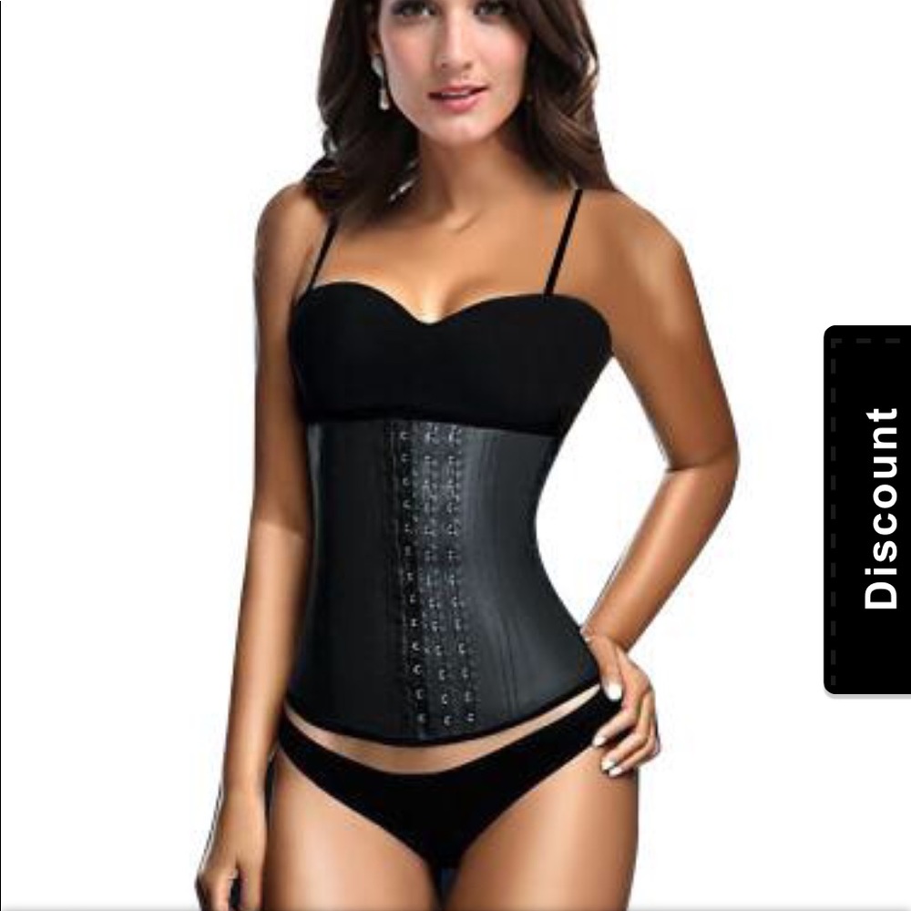 9 STEEL BONED WAIST TRAINER W/ LATEX HOOK CLOSURES